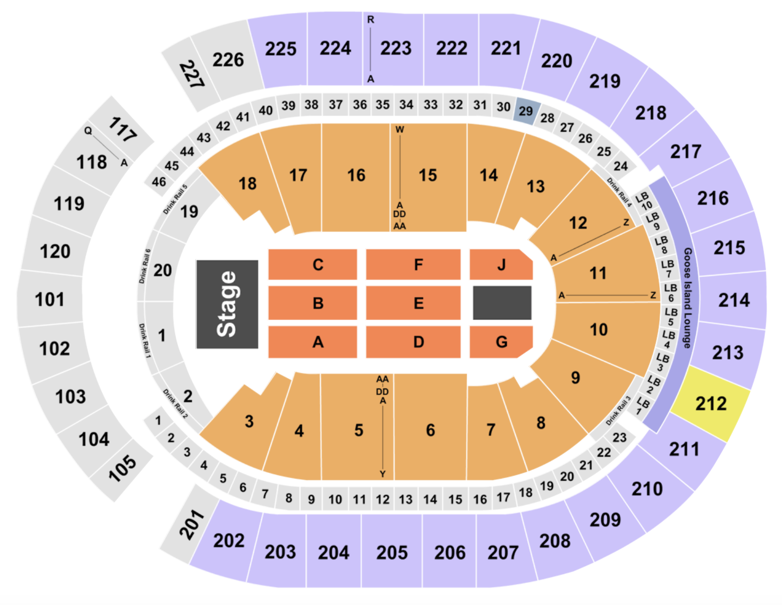 T Mobile Arena Seating Chart Section Row Seat Number Info   TMobile Arena   Phil Collins 